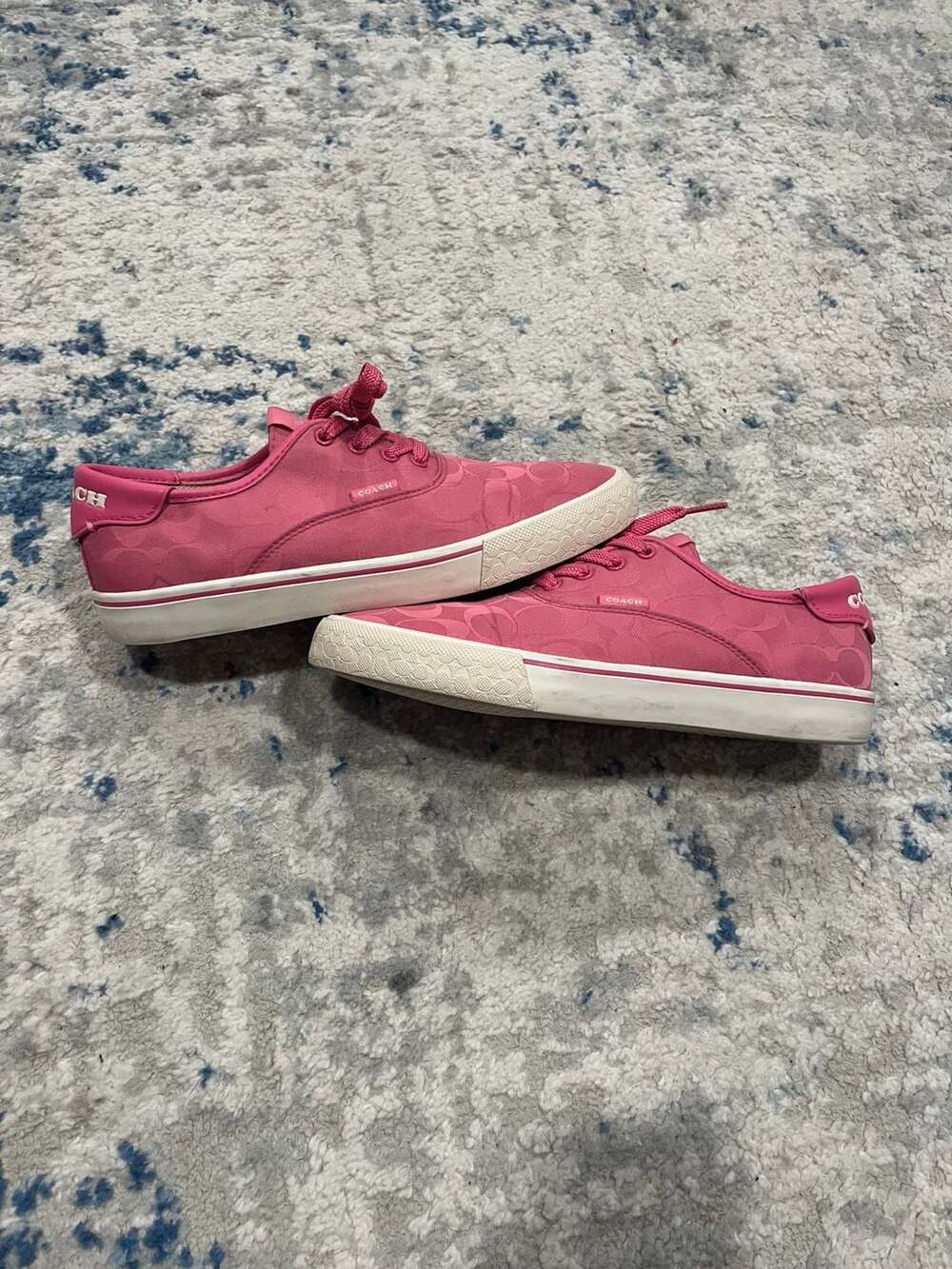 Coach CitySole Skate Sneaker Pink Signature Jacquard Low Top